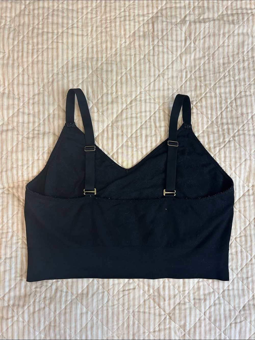 GUC Branwyn Black Wool Essential Busty Bra Bralette with Adjustable Straps - Picture 2 of 15